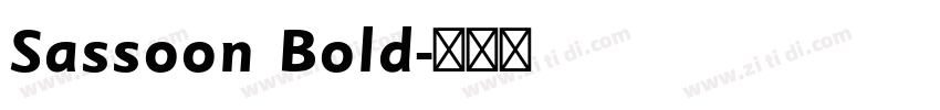 Sassoon Bold字体转换